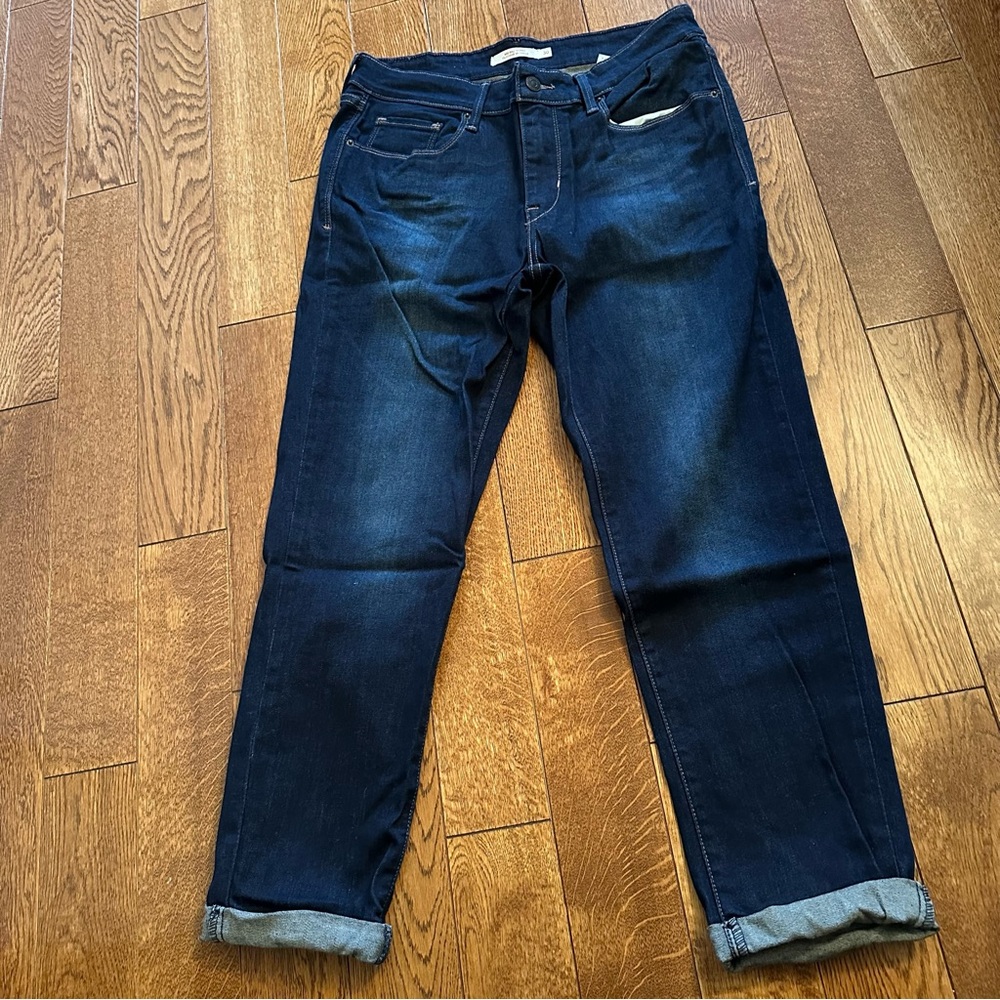 Levi’s cuffed mid rise skinny jeans